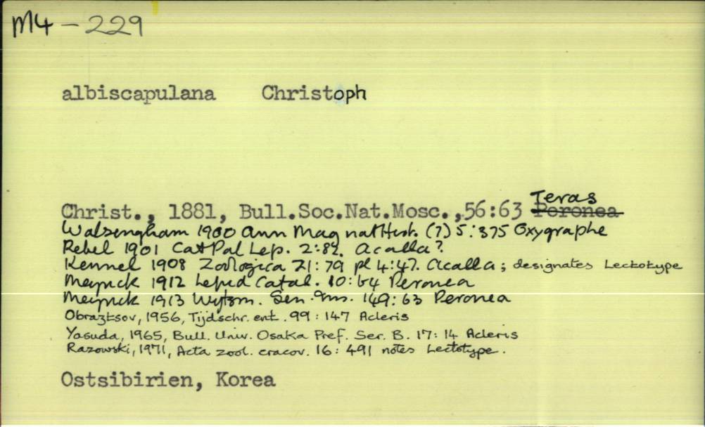 front of card